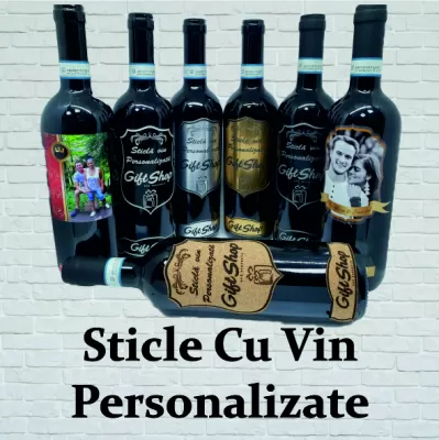Sticle cu vin personalizate cu etichete